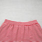 Sky Blue Stripe Oversize Mock Neck Sweatshirt and Shorts Set