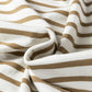 Khaki Stripe Leopard Patchwork Round Neck Loose T Shirt