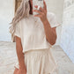 Black 2pcs Cropped Tee and Ruffle High Waist Skort Set