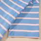 Sky Blue Stripe V Neck Short Sleeve Double Wear Loose Romper
