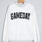 Light Grey High Neck GAMEDAY/ FOOTBALL Double Side Printed Reversible Sweatshirt