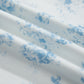 Sky Blue Floral Print Striped Detail Long Sleeve Top Ruffle Hem Shorts 2pcs Set