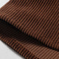 Coffee Solid Color Ruffle Trim V Neck Long Sleeve Button Corduroy Shakcet