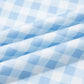 Light Blue Plaid Round Neck Long Sleeve Sweatshirt