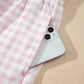 Pink Plaid Baggy Pullover Drawstring Casual Shorts 2pcs Outfit