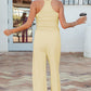 Sachet Pink Slim Ribbed Tank Top and Sweatpants Set