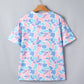 Multicolour Camouflage Print Preppy Fashion Tunic Tee