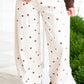 Beige Polka Dot Print Plus Size Barrel Jeans
