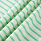 Green Stripe Colorblock Trim Round Neck Short Sleeve Tee