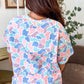 Multicolour Camouflage Print Preppy Fashion Tunic Tee