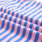 Pink Stripe Relaxed Short Sleeve Top Elastic Waist Drawstring Skort 2pcs Set