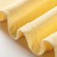 Yellow Cream Solid Color Eyelet Lace Panel Accent Plus Size 2pcs Outfit