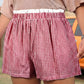 Khaki Contrast Trim Plaid Print Plus Size Shorts