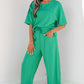 Sky Blue Drop Shoulder Boxy Tee and Barrel Pants Set