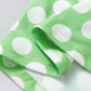 Green Polka Dot Contrast Trim Round Neck Loose Tank Top