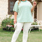 Green Stripe Plus Size St Patricks Day Round Neck T Shirt