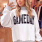 Light Grey High Neck GAMEDAY/ FOOTBALL Double Side Printed Reversible Sweatshirt