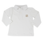 Plain White Polo Shirt with Long Sleeves