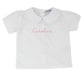 Girls Peter Pan Collar Short Sleeve Shirt